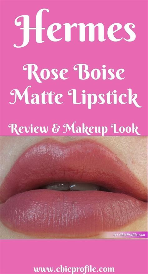 Hermes Rose Boise Matte Lipstick Review, Live Swatches, 